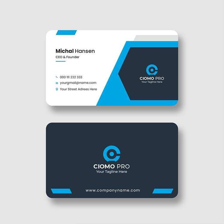 Modern Business Card Design in Dubai UAE