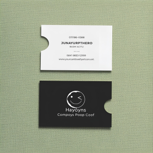 Die-cut business cards