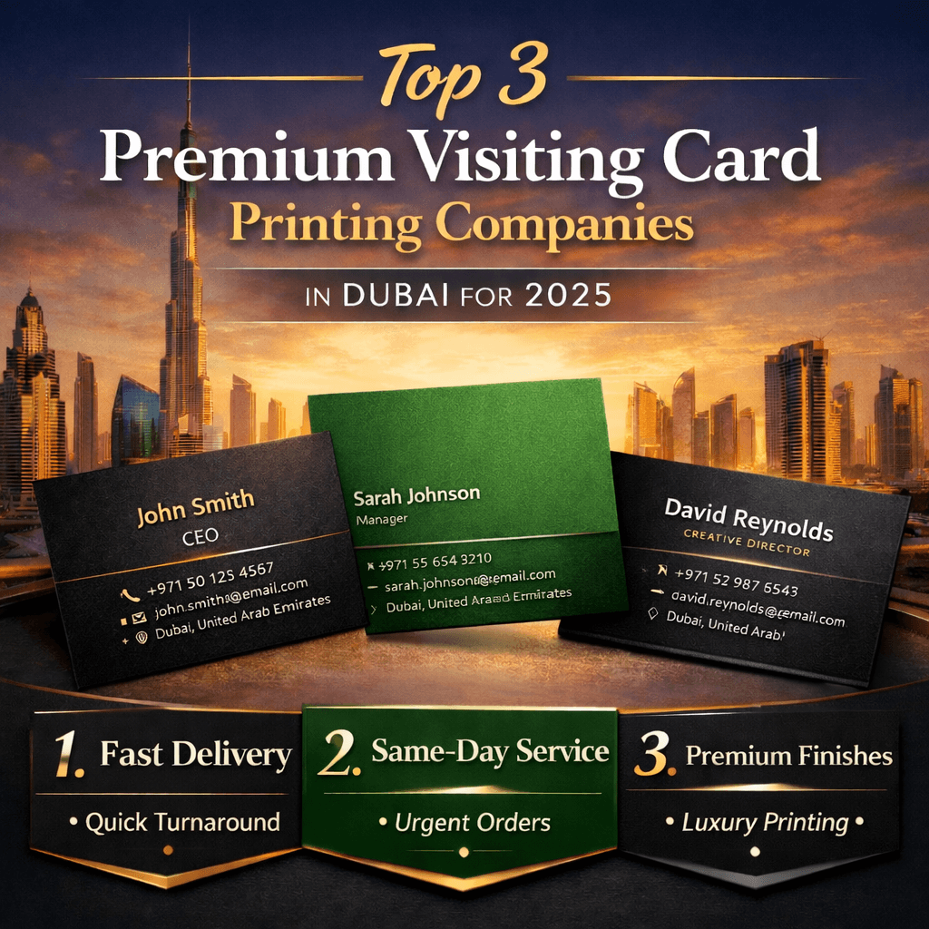Business card printing services in Dubai